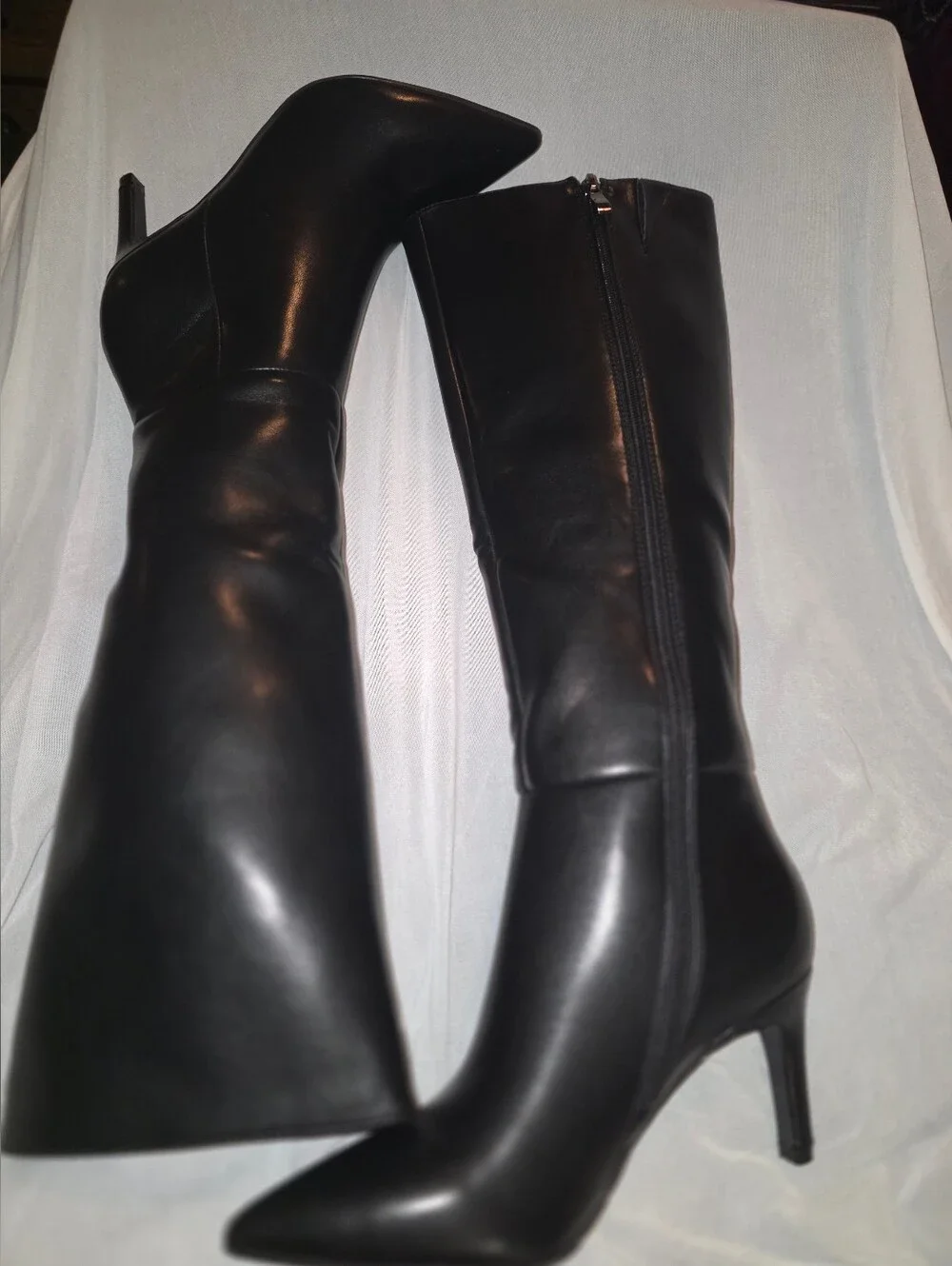 Knee High Boots Women Pointed Toe Tall Boots 3 In Stiletto High Heel Sz 6